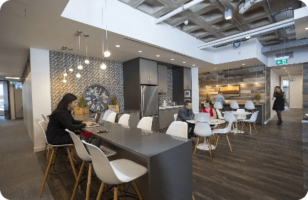 People working loung office