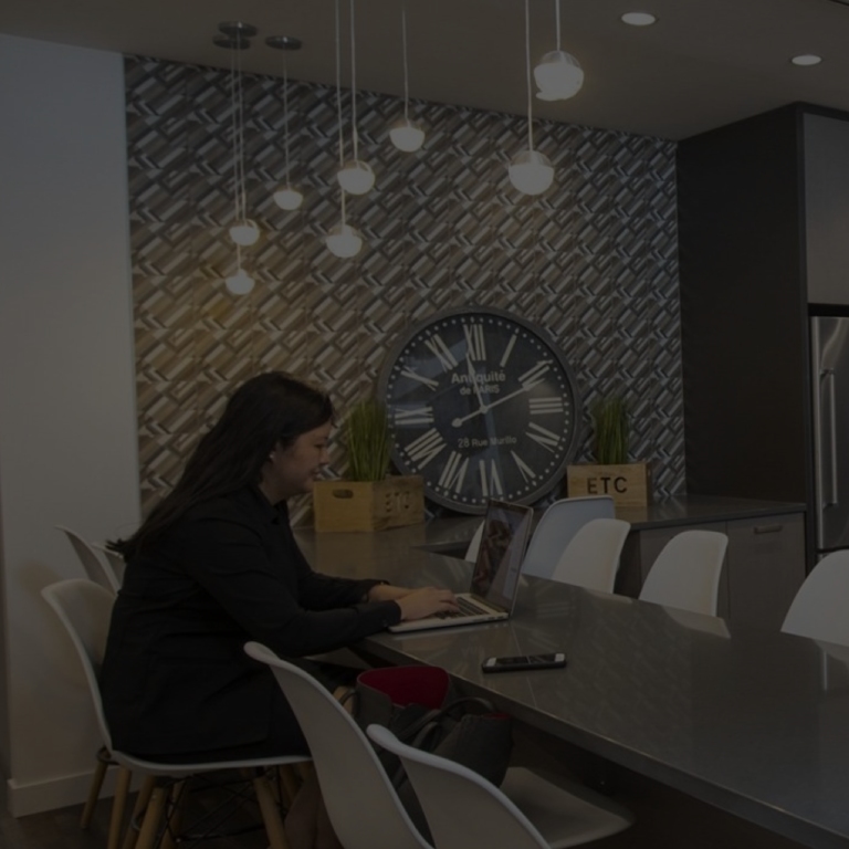 Woman working desk office